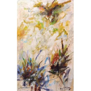 Arshad Shirazi, 18 x 30 Inch, Acrylic on Canvas, Abstract Painting, AC-ARS-039